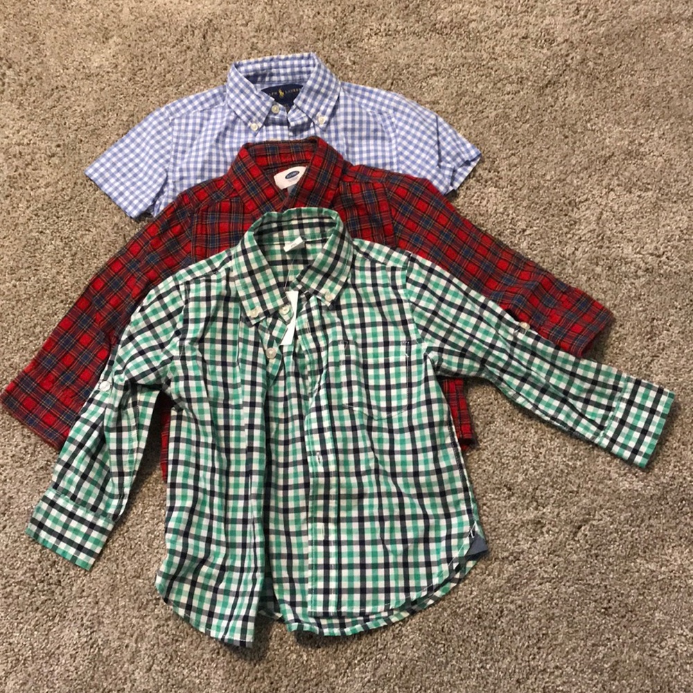 Lot of 3 boys 2T button up shirts